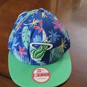 Floral Blue and Green Snapback Hat Nba Hwc Hat